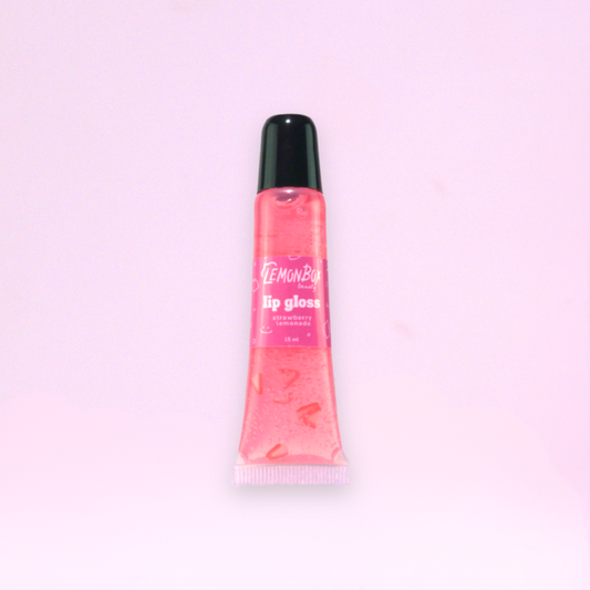Lemon Box Beauty Strawberry Lemonade lip gloss hydrating oil based