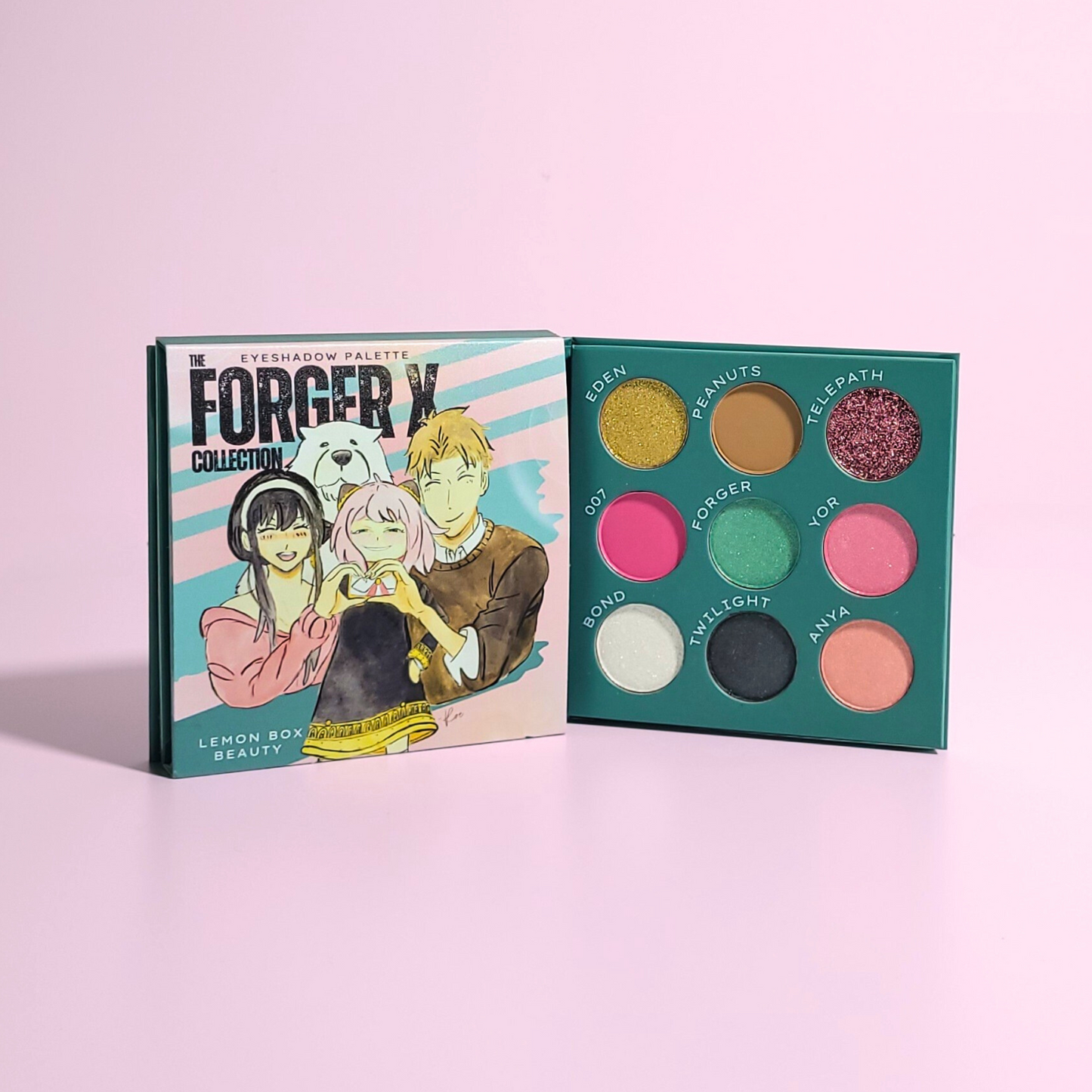 The Forger X Collection Eyeshadow Palette Side shoot