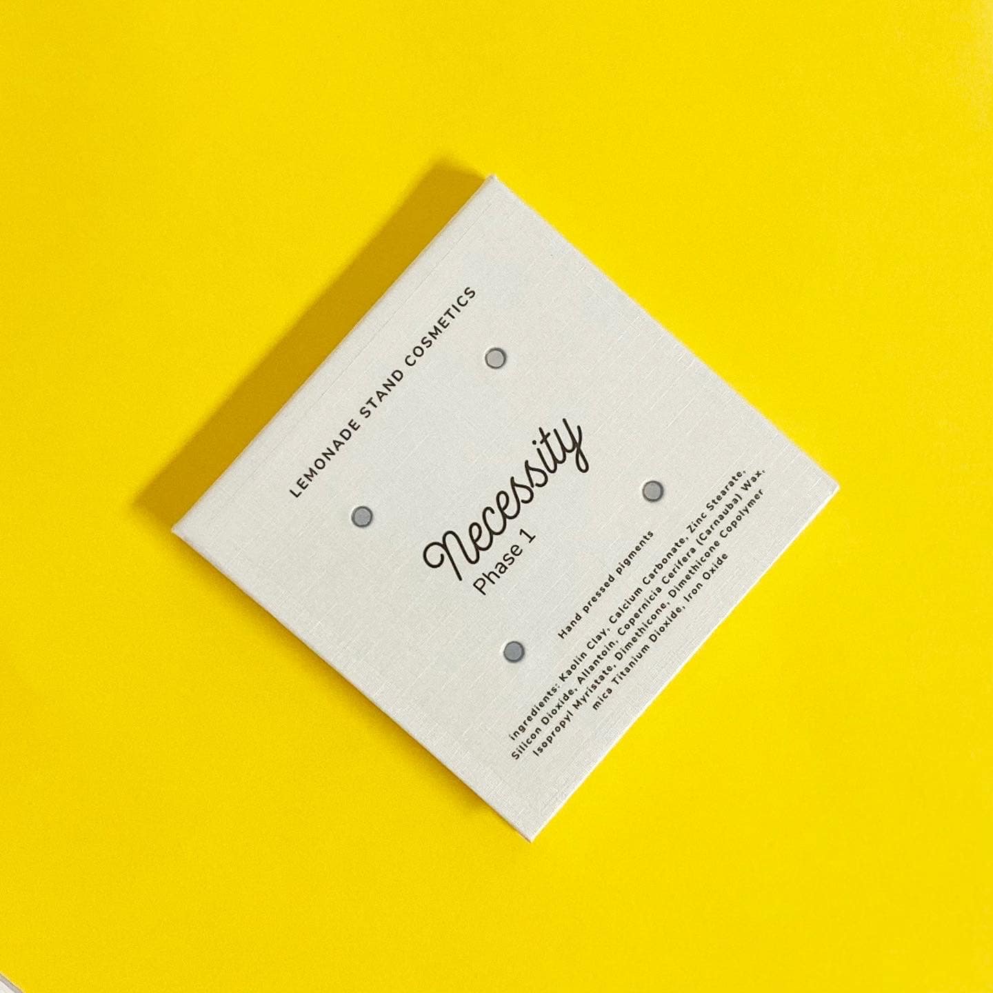 Product label on a yellow background