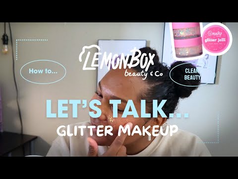 Rochelle Lowery holding the Glitter Makeup Showcasing its Contents