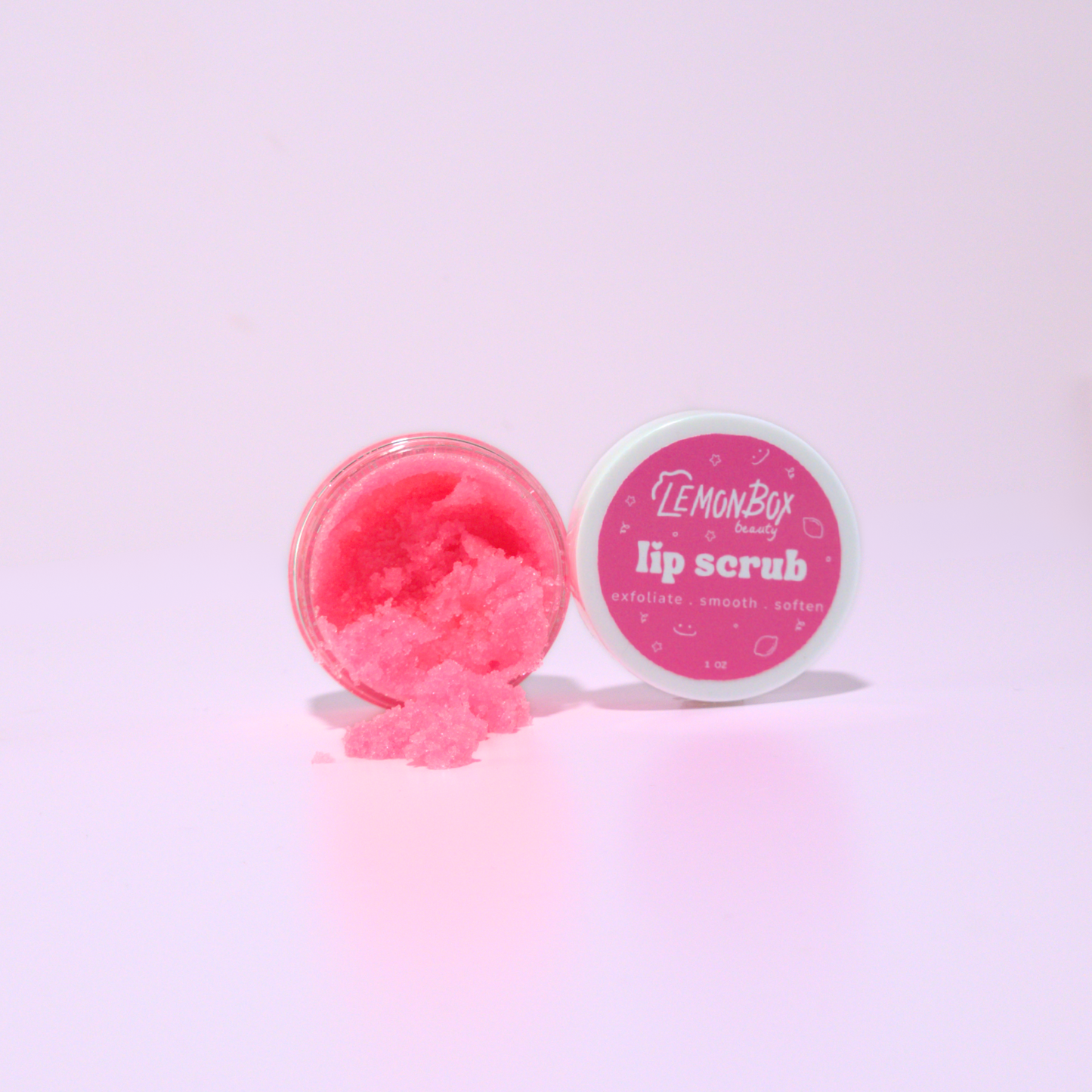 Lemon Box Beauty Strawberry coconut lip scrub exfoliate lips dry chapped lips 